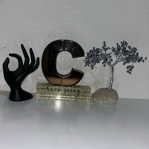 Gold and Black Decorative Set